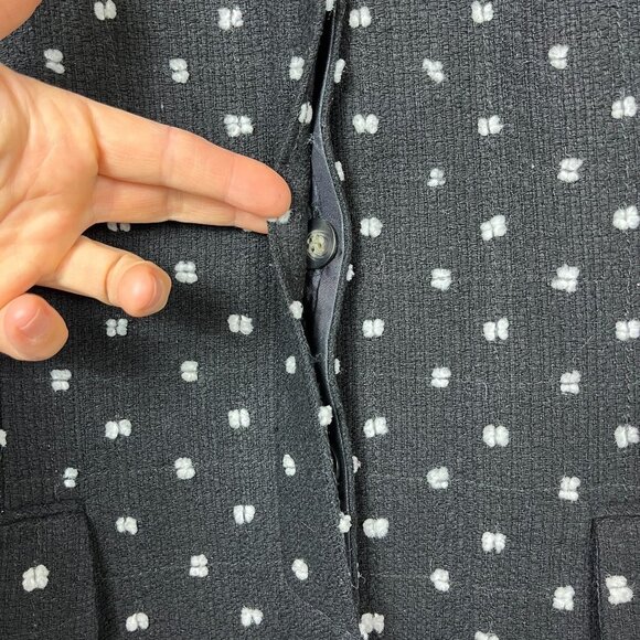 Don Caster Silk Polka Dot Jacket Womens 6 Professional Office Preppy Mature Boxy - Picture 4 of 12